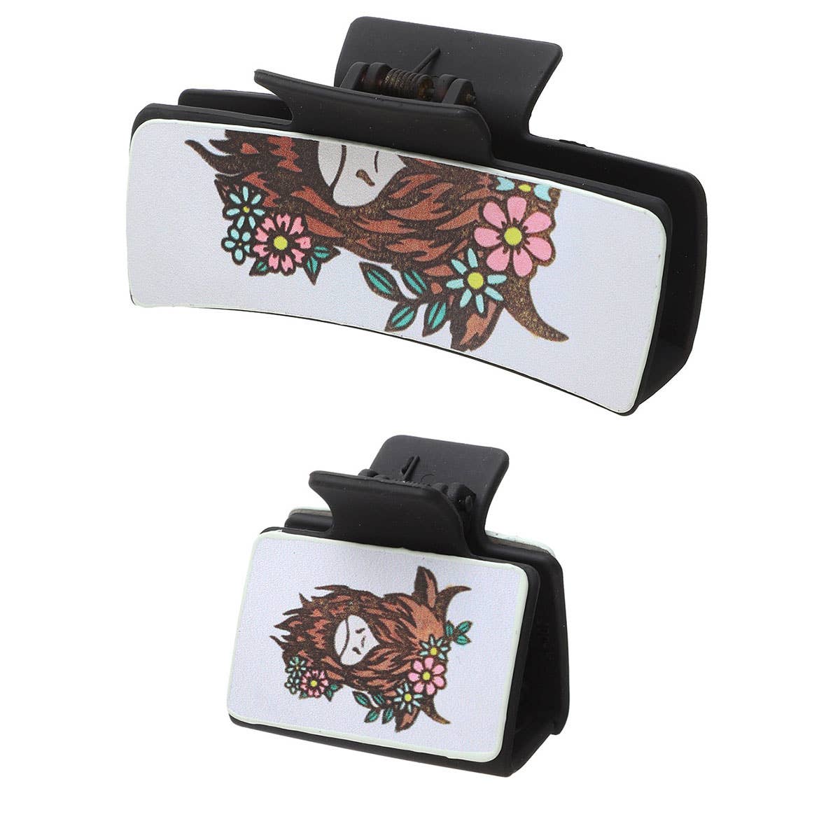 Western Animal Hair Claw Set - Leather Shark Clips