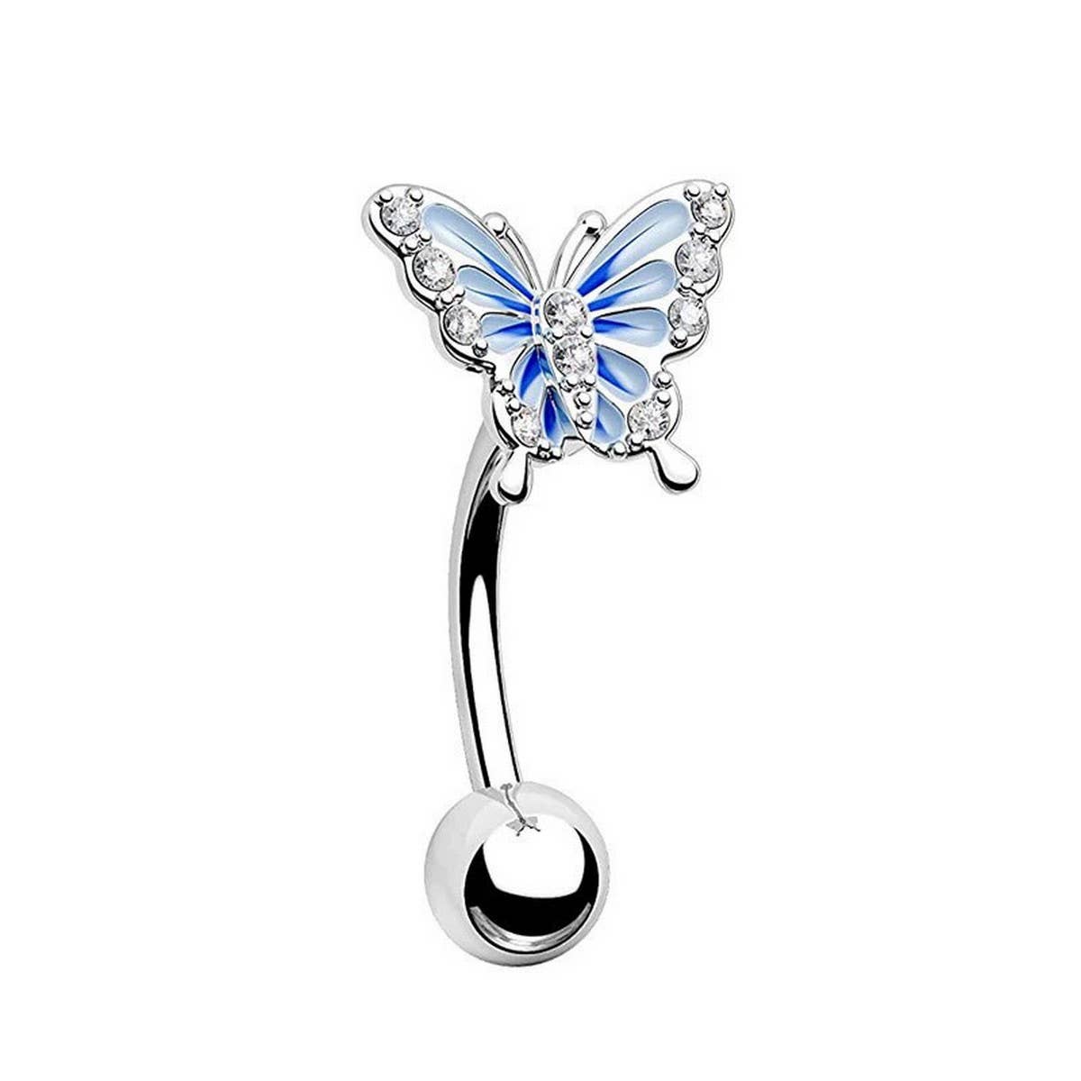 Enamel Butterfly Piercing Set - Belly, Ear, Nose
