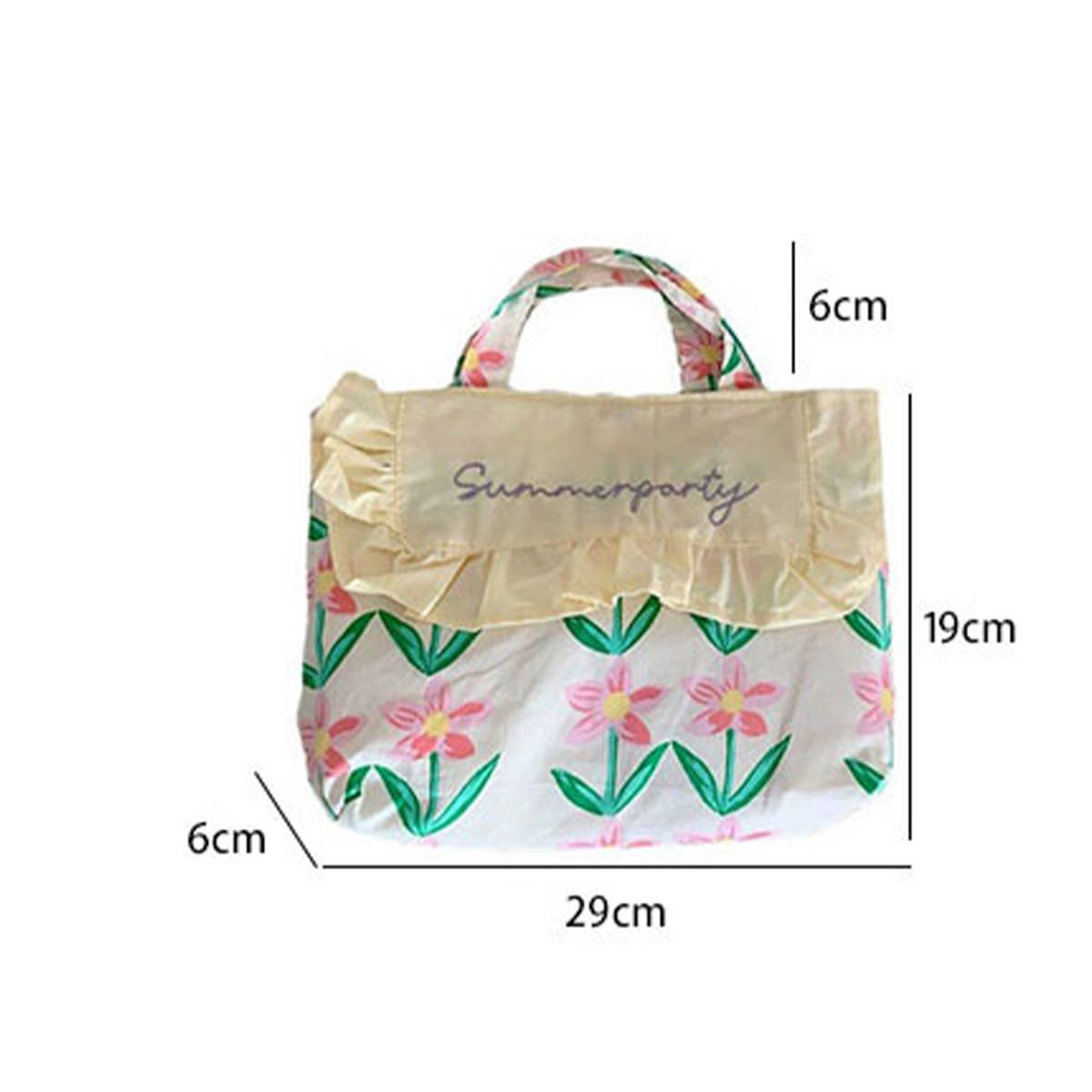 CWAB5819_SWEET RUFFLED FRESH EMBROIDERED CANVAS HANDBAG