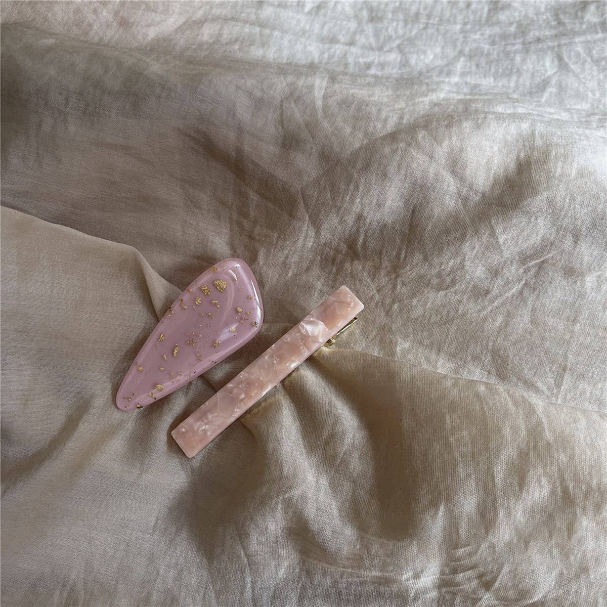 DUCKBILL HAIR CLIP MARBLE PATTERN HAIR CLIP