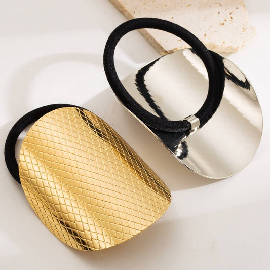 Chic Metallic Hair Ring with Minimalist Design_CWAHA6235