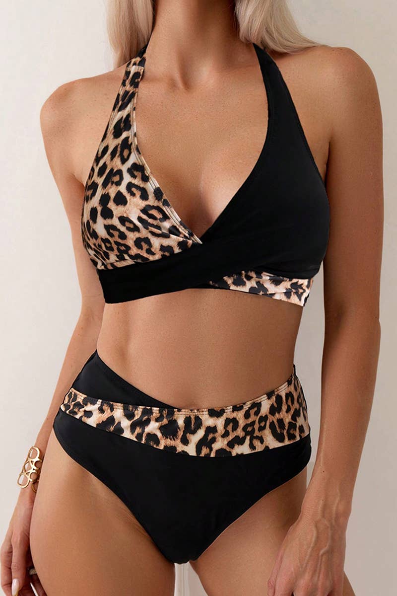 CWMW0819_TWO-PIECE LEOPARD PRINT SEXY BIKINI SWIMSUIT