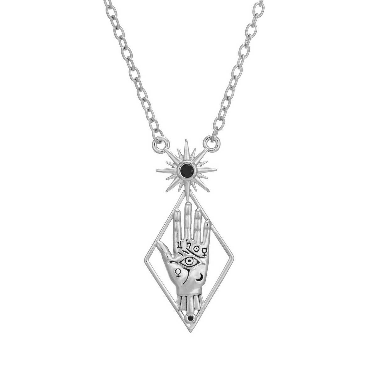 Creative Stainless Steel Palm Totem Necklace