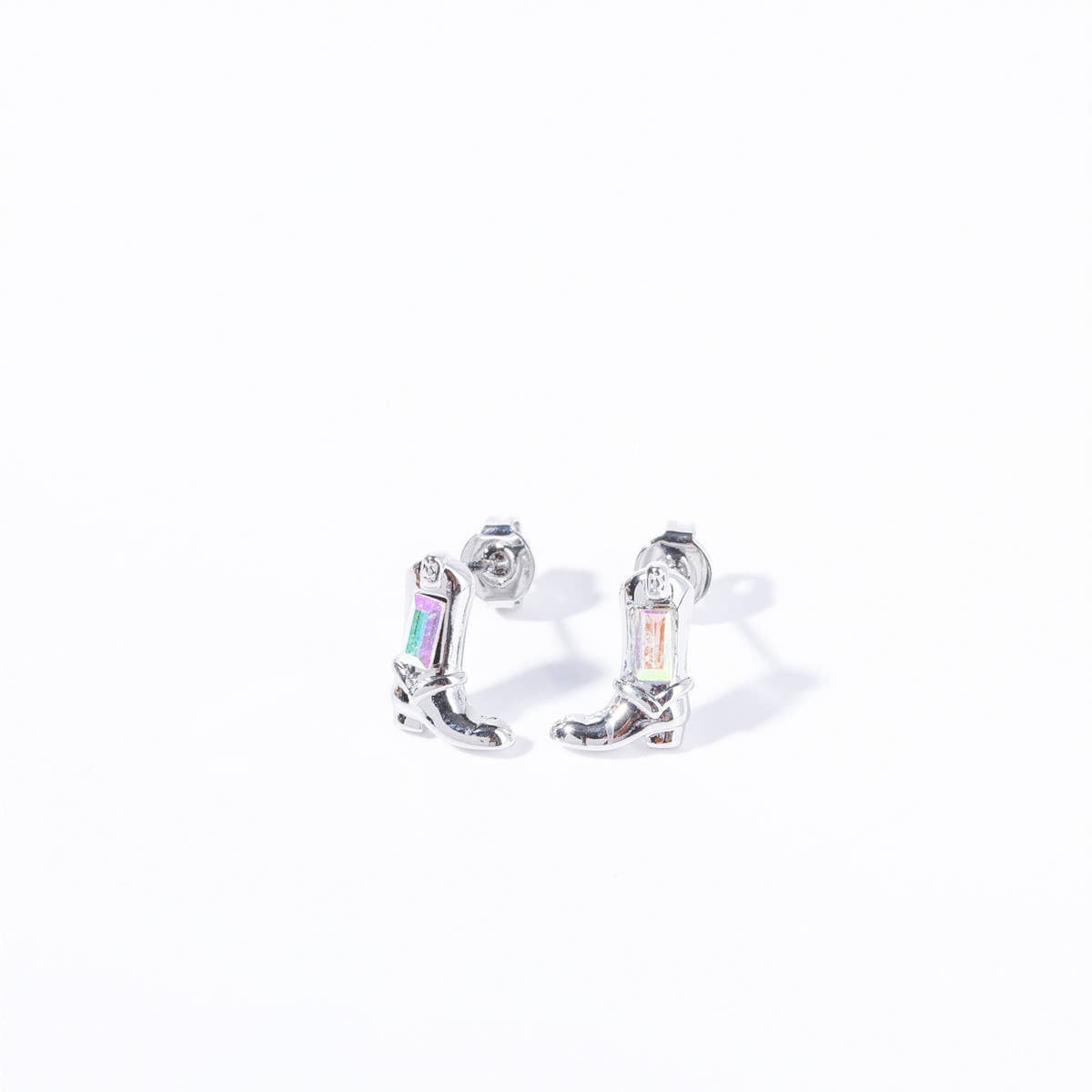 Women??¢s Cowboy Boots Hat Horseshoe Stud Earrings_CWAJE5075