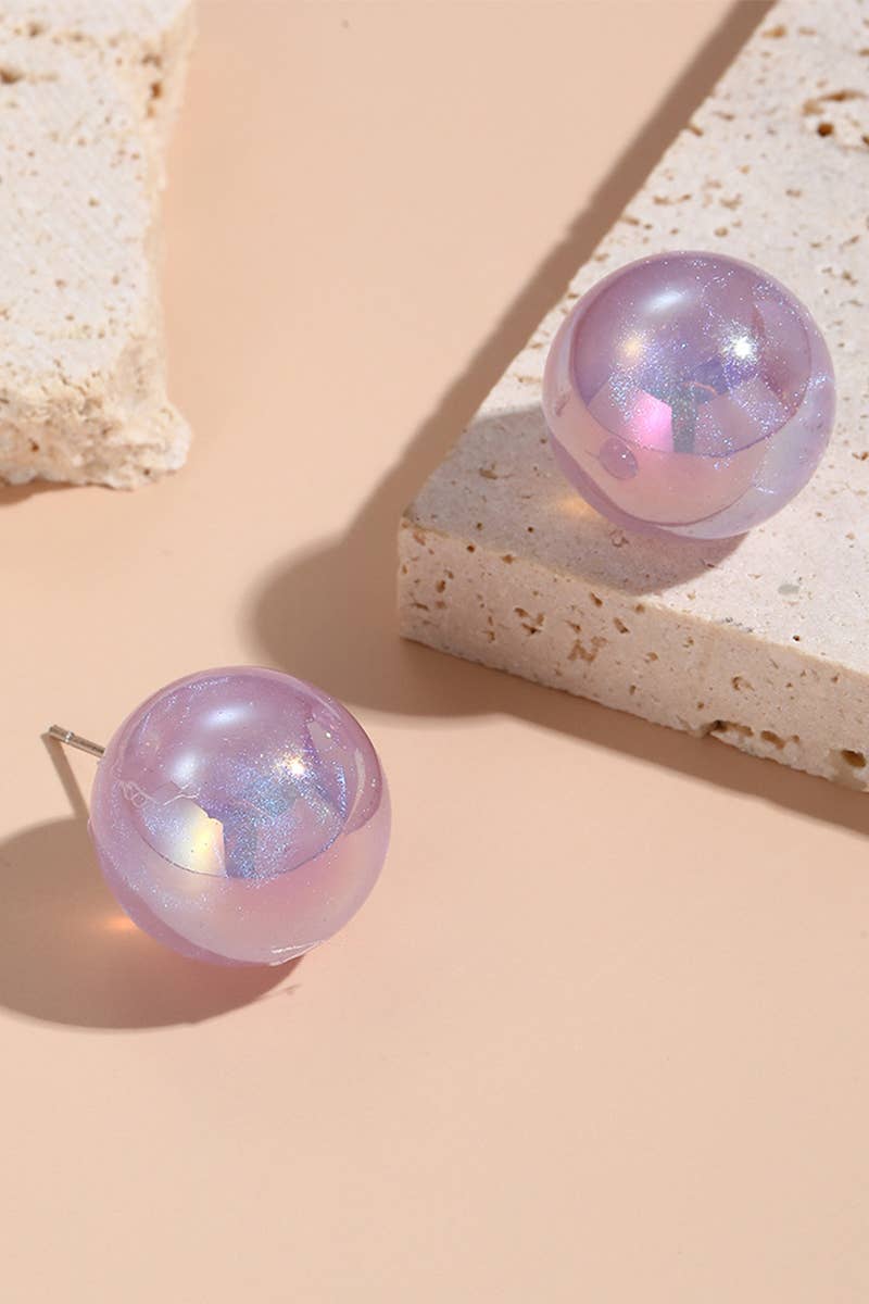 FAUX PEARL DESIGN STUD EARRINGS