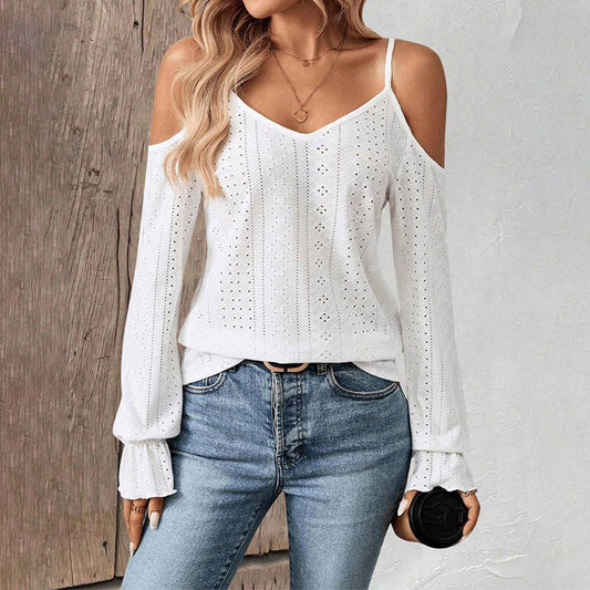 Strapless simple elegant style T-shirt