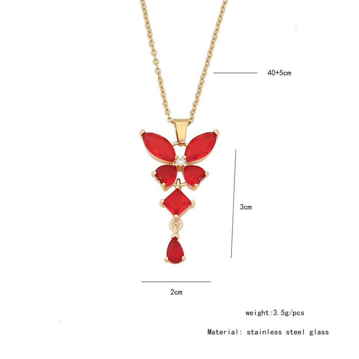 STYLISH BUTTERFLY TASSEL PENDANT NECKLACE_CWAHA0880