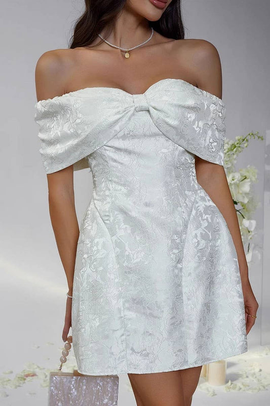 CWDSD7851_BOW-KNOT LADYLIKE TUBE TOP DRESS