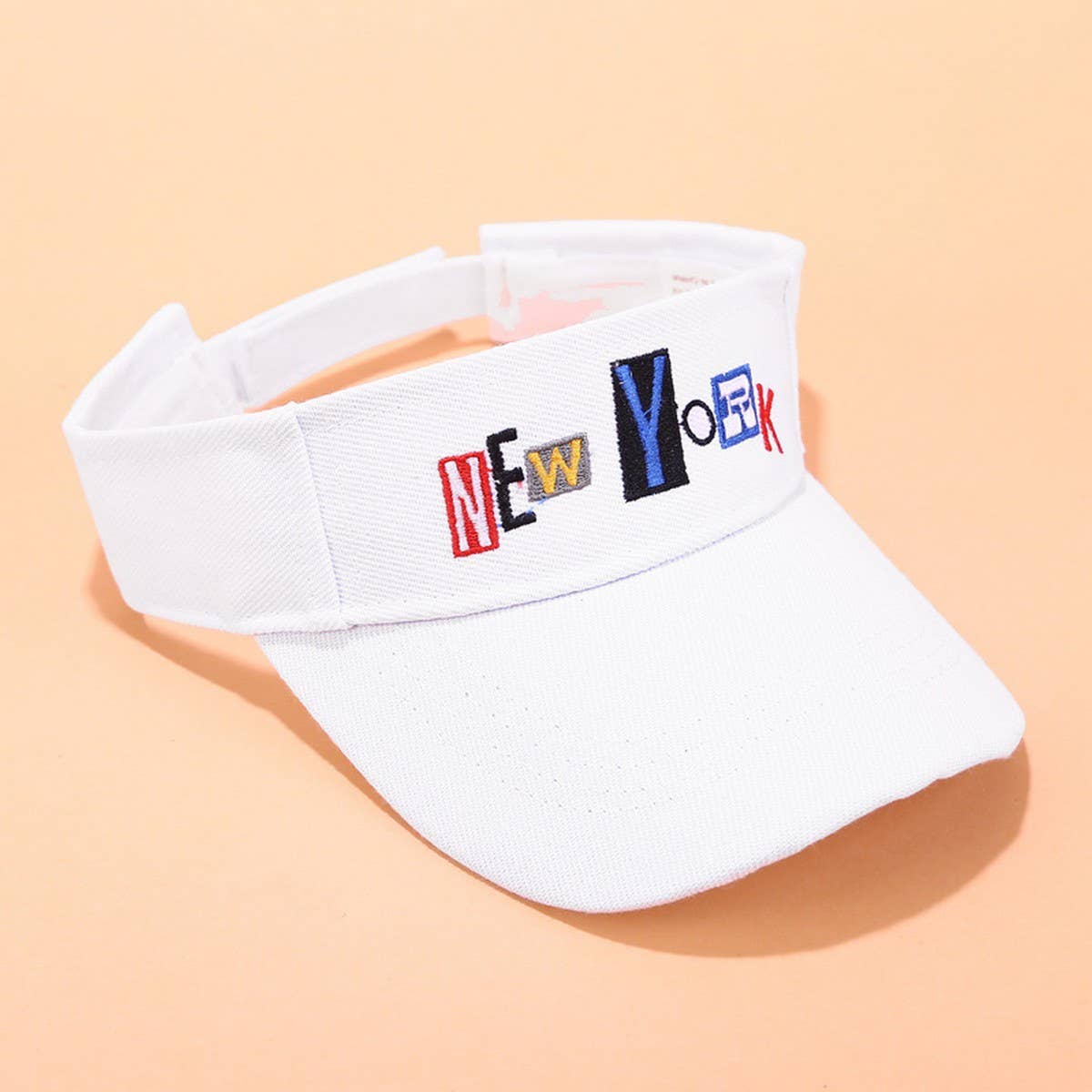 Embroidered Letter Visor Hat - Summer Sunshade Cap_CWAH3284