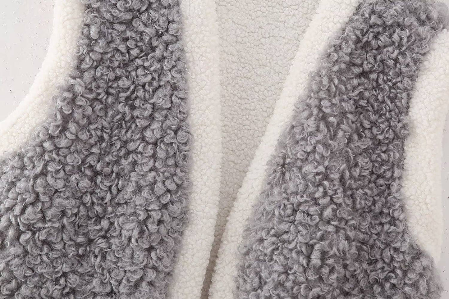 LAMB WOOL MATCHING SHORT SLEEVELESS VEST