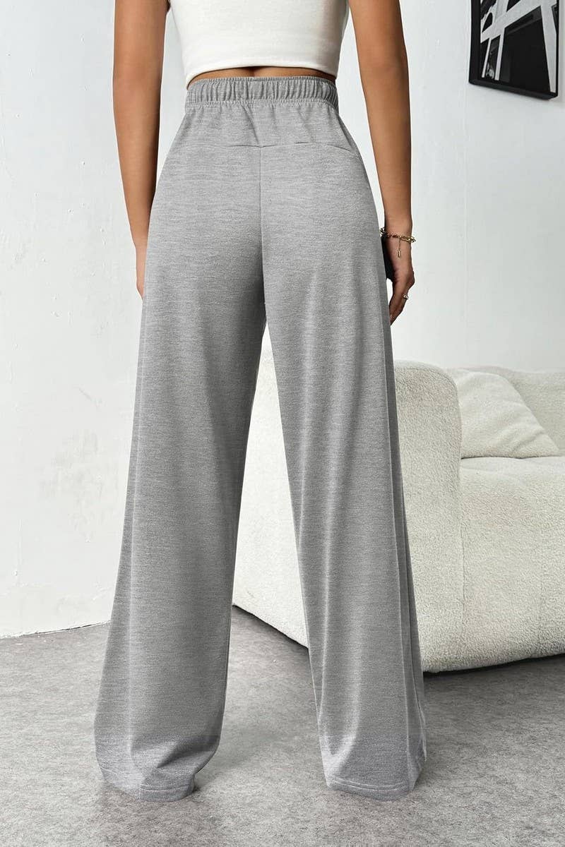 CWBLP1859_HIGH-RISE DRAWSTRING LOOSE WIDE-LEG SWEATPANTS