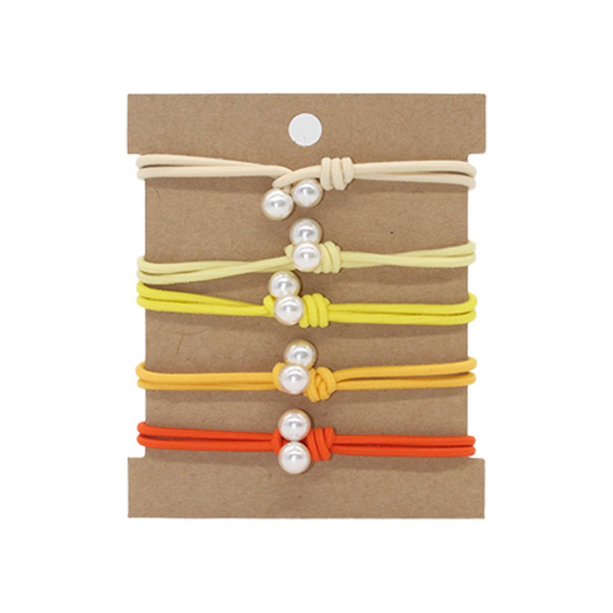 THREAD KNOT 5 CARD SET SIMPLE HAIR SCRUNCHIES
