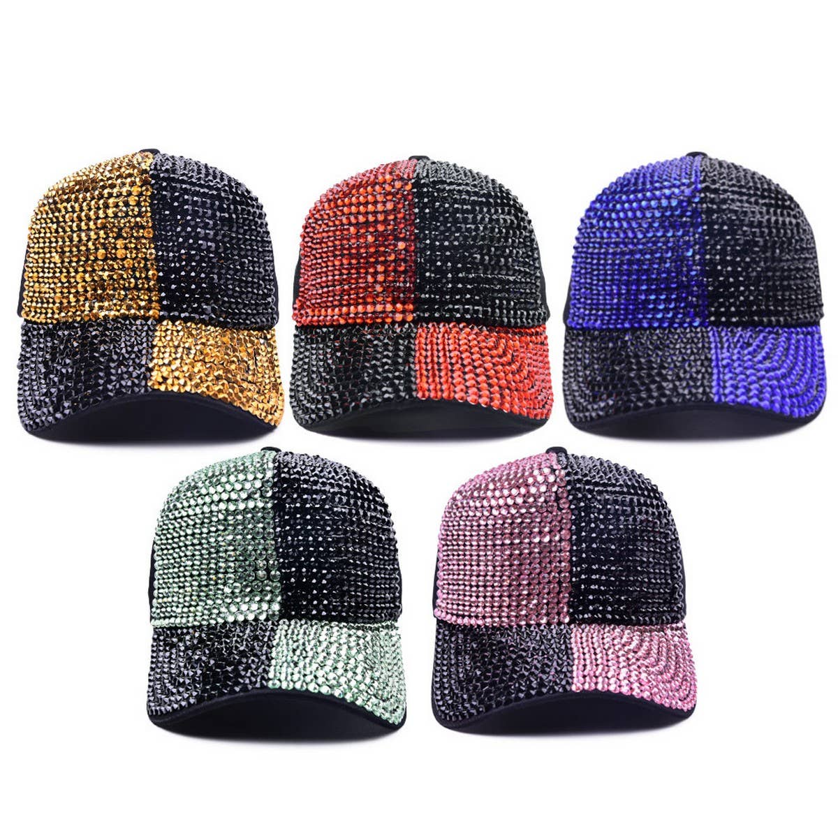 Summer Bling Baseball Cap - Stylish Rhinestone Hat CWAH1236