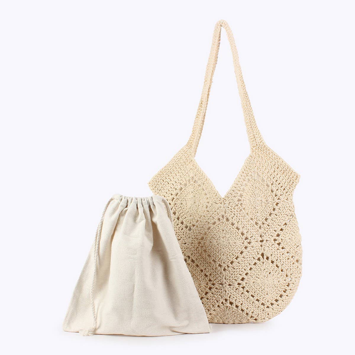 BEACH BAGS TOTES WITH MESH WITH DRAWSTRING LINING_CWAB4665