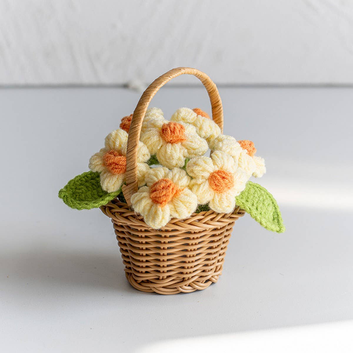 CWMM9288_HANDMADE CROCHETED PUFF FLOWER POT