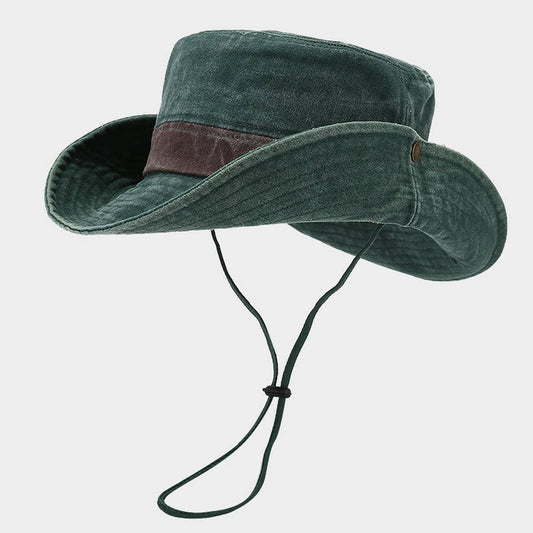 Vintage Wide Brim Jungle Fishing Hat_CWAH3789
