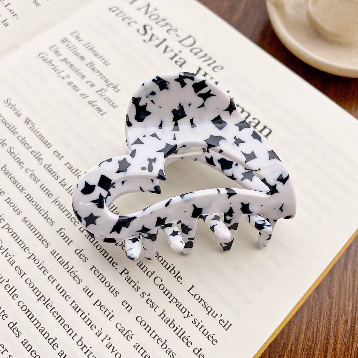 Sweet Heart Hair Claw, Chic Acetate Bun Clip_CWAHA0733