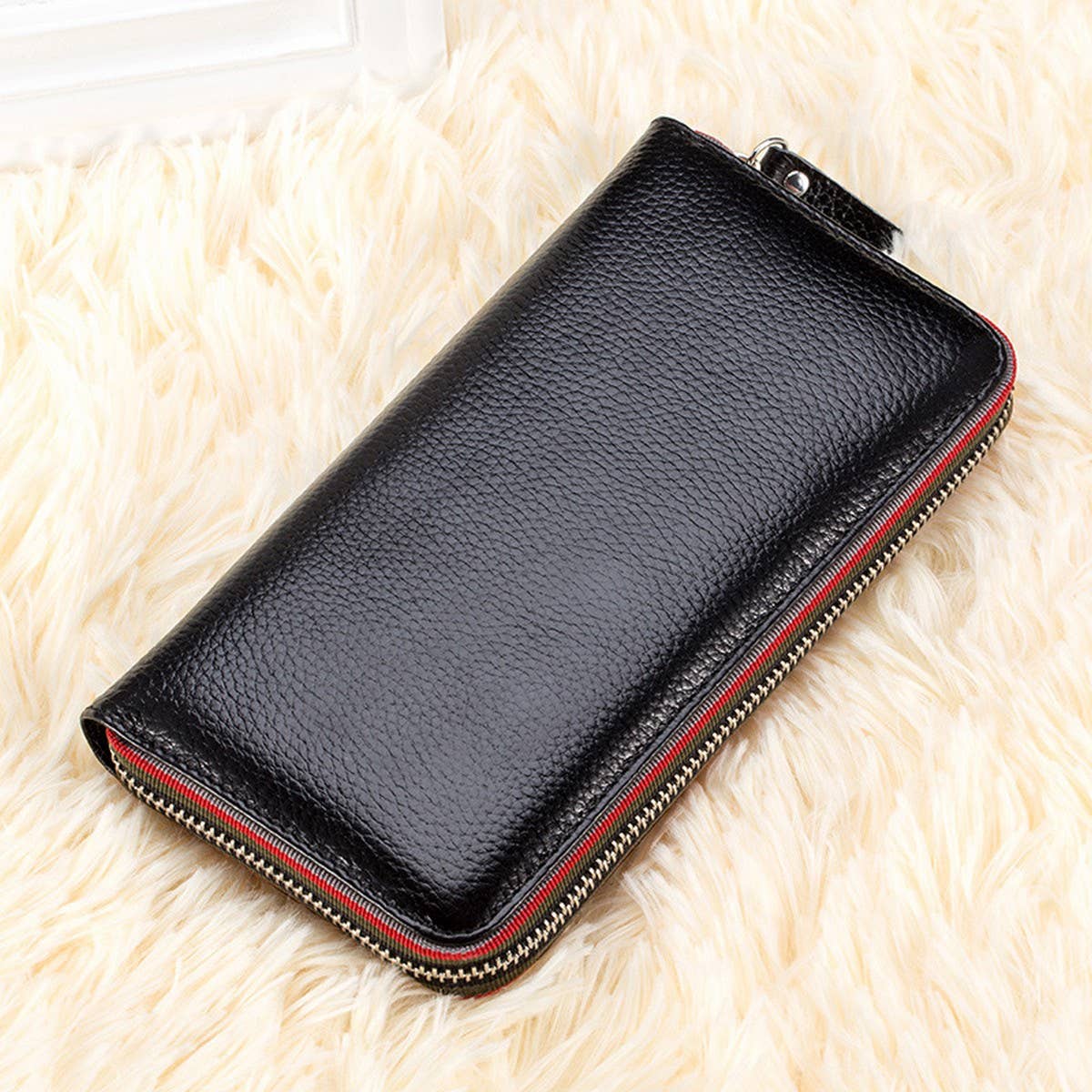 TOP LAYER COWHIDE CASUAL LONG LEATHER WALLET_CWAB3751