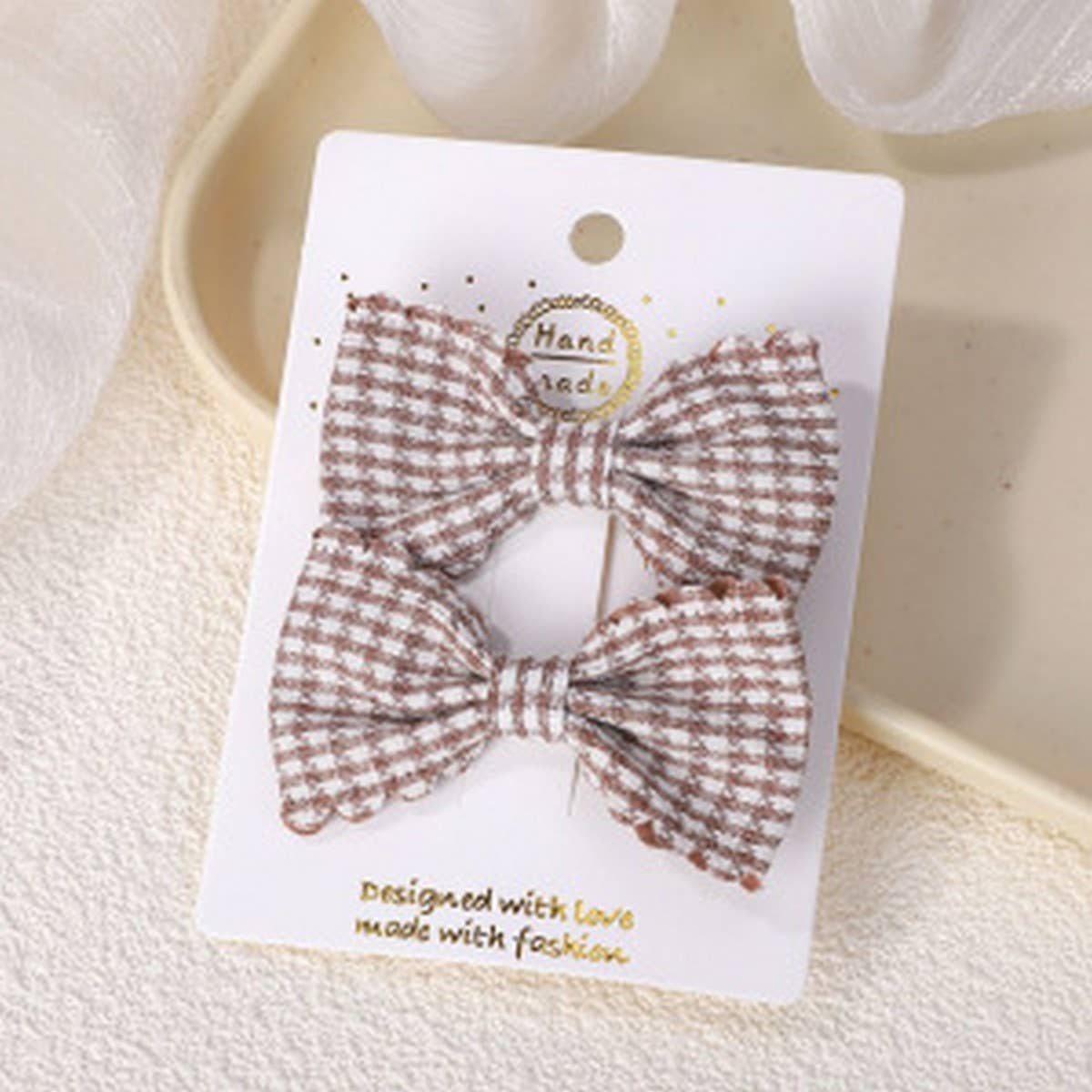 Girls¡¯ Plaid Lace Hair Clips ? Daily & Princess