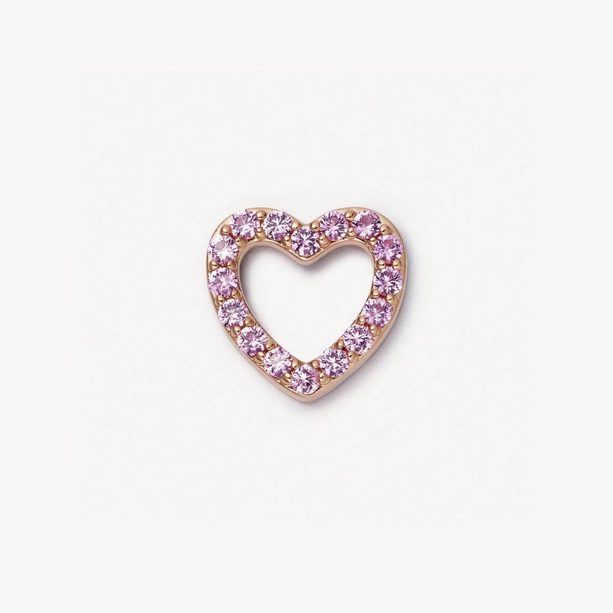 Crystal Heart Locket Necklace with Sun & Flowers