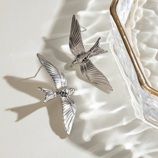 PERSONALIZED THREE-DIMENSIONAL BIRD EARRINGS_CWASC1642