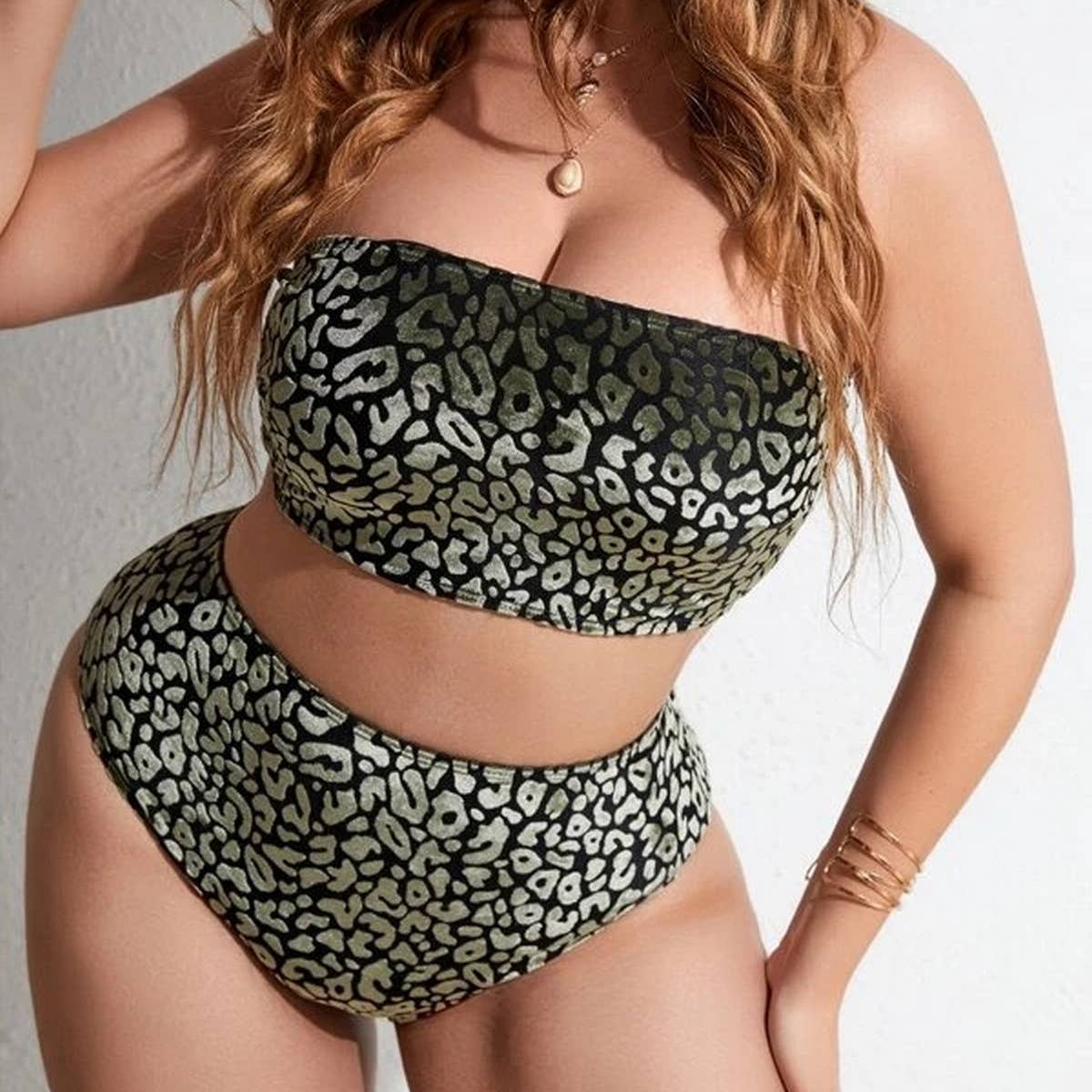 PLUS SIZE HIGH WAISTED BIKINI SWIMSUIT_CWMW0207