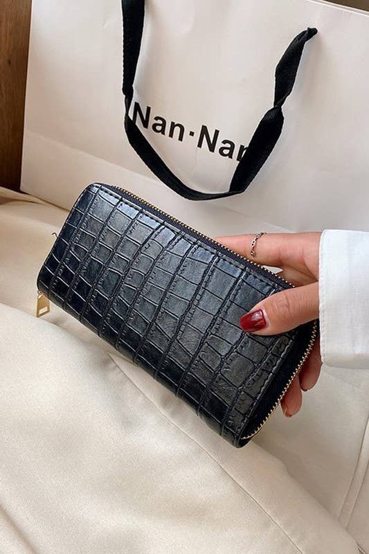 STONE PATTERN DOUBLE LAYER WALLET_CUAB0061