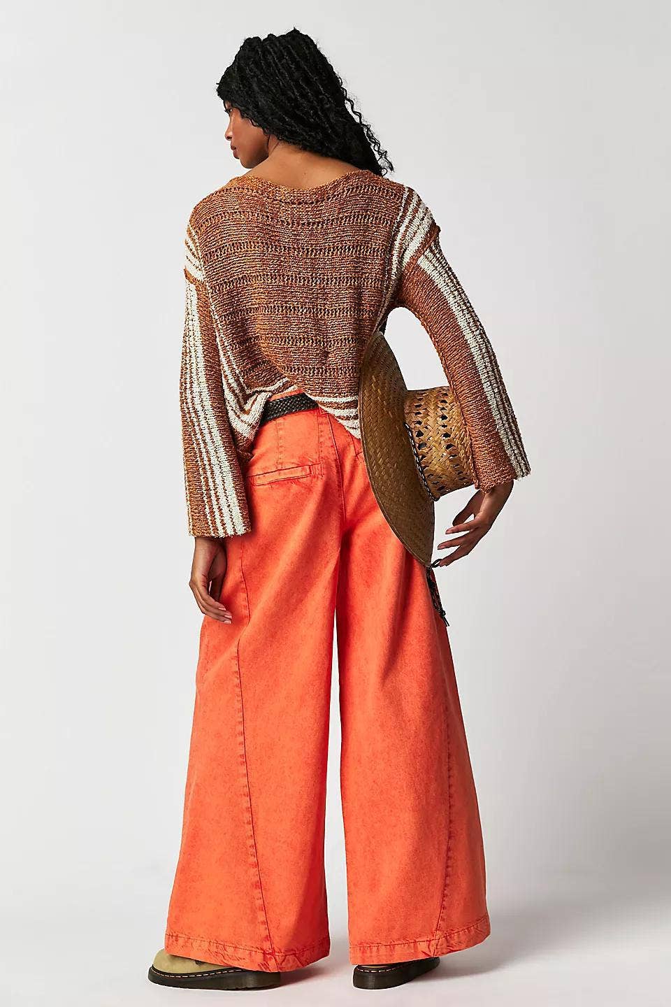 Street-style American wide-leg casual jeans