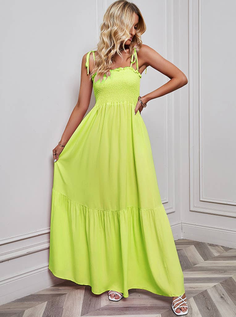 Strappy strapless beach dress