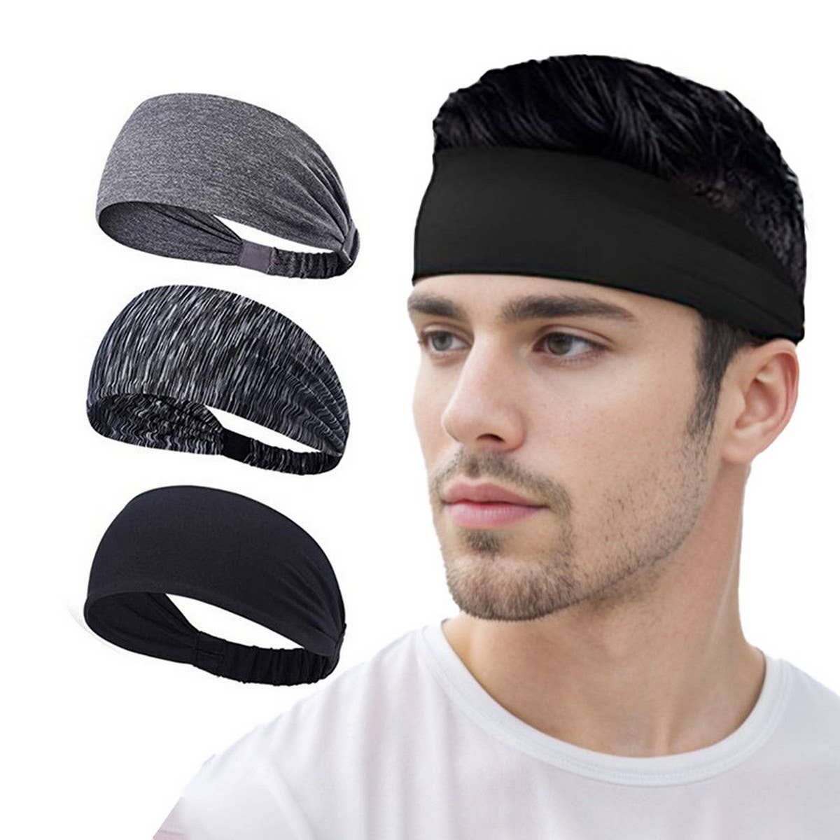 Sports Sweatband Yoga Headband Quick-Dry Unisex＿CWMM7939