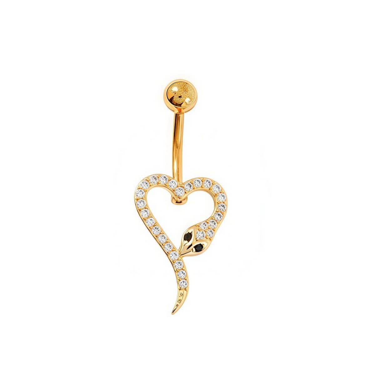Snake CZ Navel Ring Belly Button Piercing Jewelry_CWMM9367