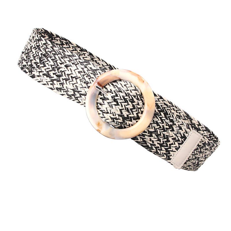 Fashionable and simple imitation straw woven belt