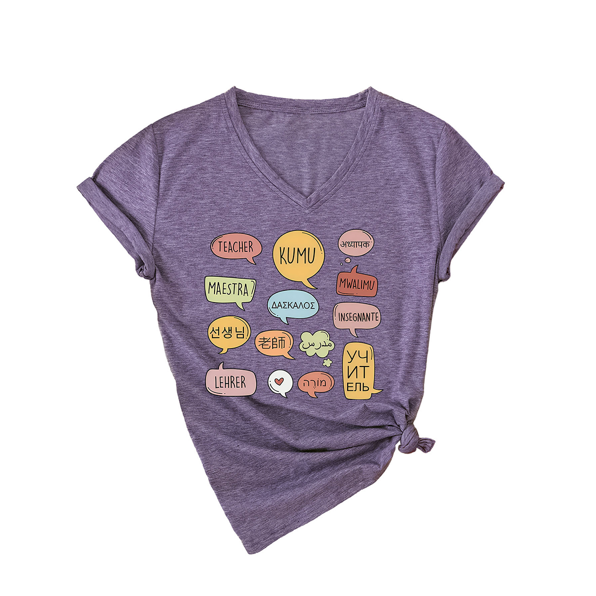 Women??¢s Teaching Tee ??V Neck Teacher Shirt_CWTTSL0478