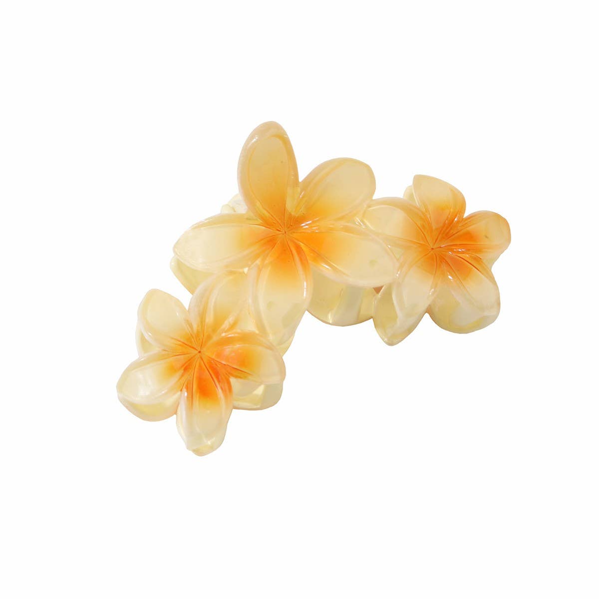 WOMEN 3 FRANGIPANI LARGE HAIRPIN SHARK HAIRPIN_CWAHA0951