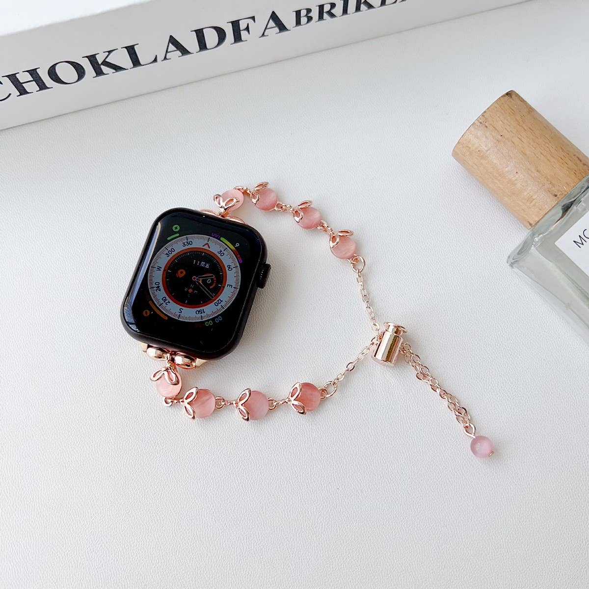 APPLE WATCH 9 CAT'S EYE METAL BRACELET STRAP_CWWW0064