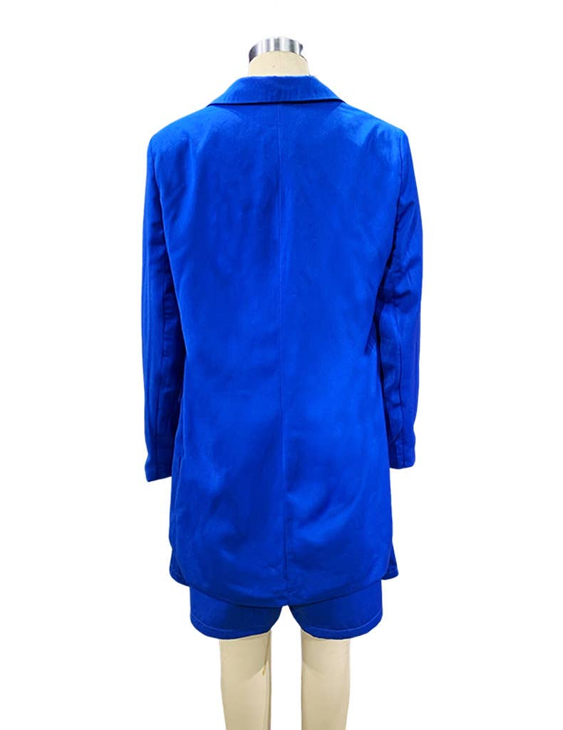 FASHION LONG-SLEEVED SUIT SHORTS TWO-PIECE SET