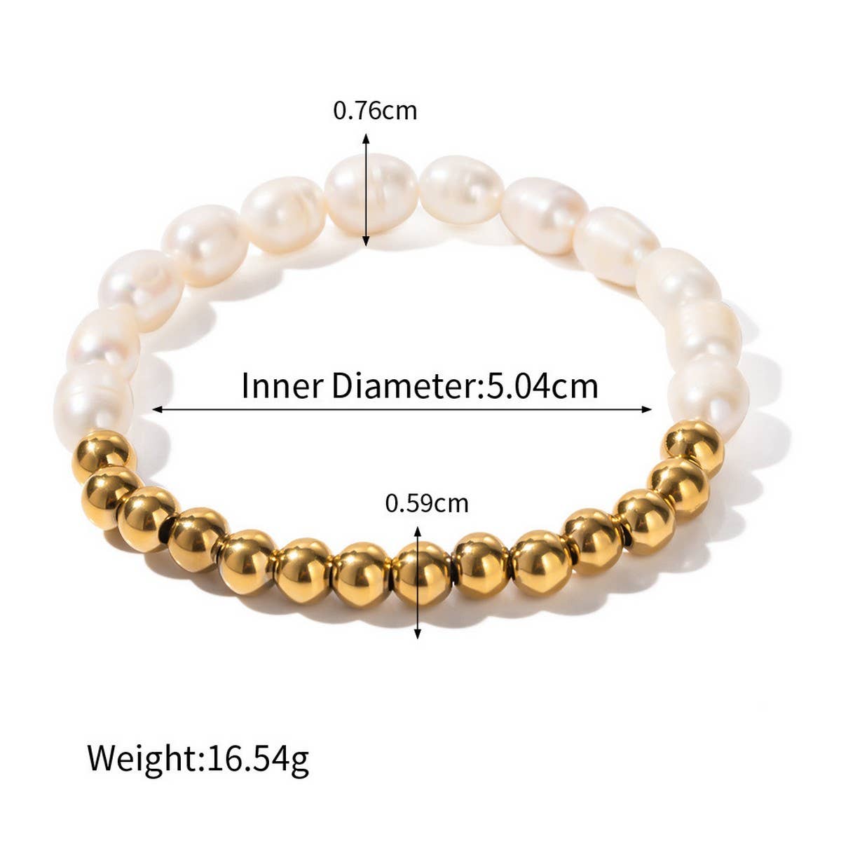 Elegant Pearl Bracelet and Stud Earrings Set