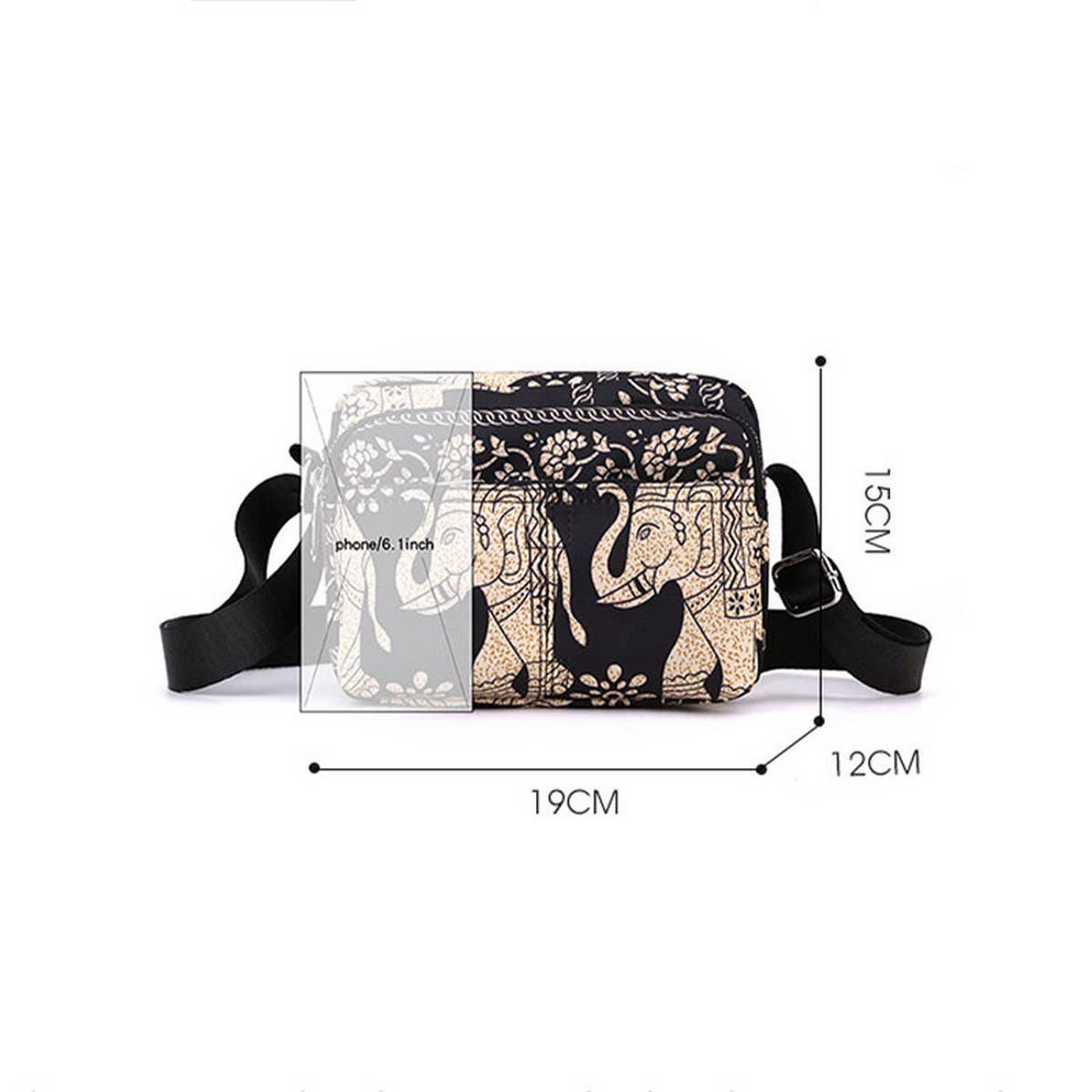 NYLON LARGE CAPACITY SHOULDER MESSENGER BAG_CWAB3487