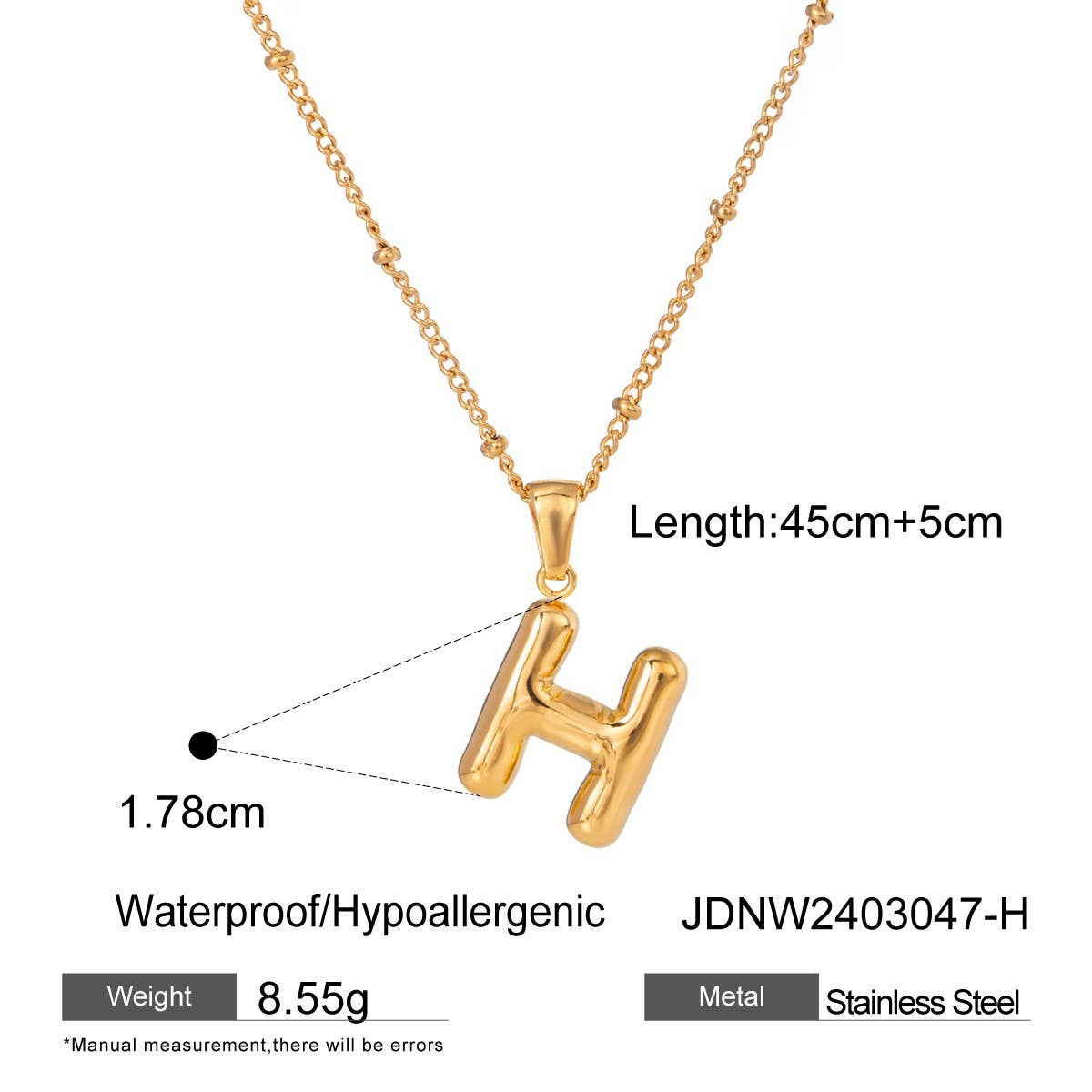 NICHE ALL-MATCH TEMPERAMENT GLOSSY LETTER NECKLACE_CWAJE1893