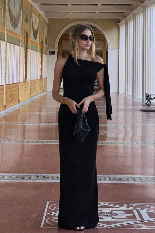 CWDMD4273_SOLID COLOR OFF-SHOULDER SLEEVELESS HIP DRESS