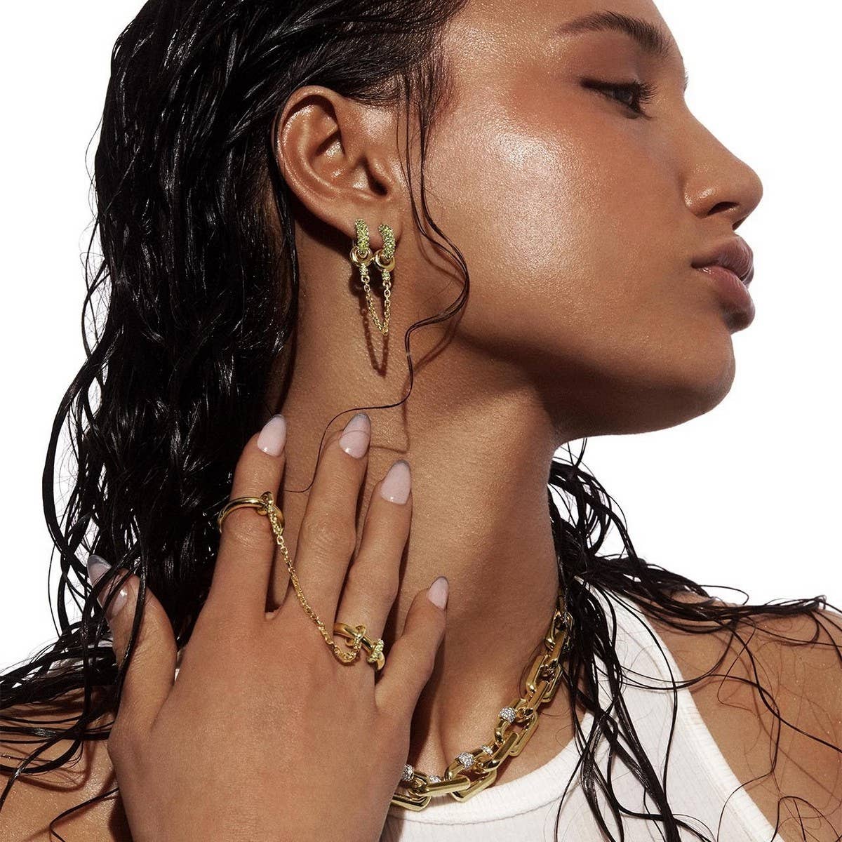 Fashionable And Exquisite Earrings With Chain_CWAJE5128