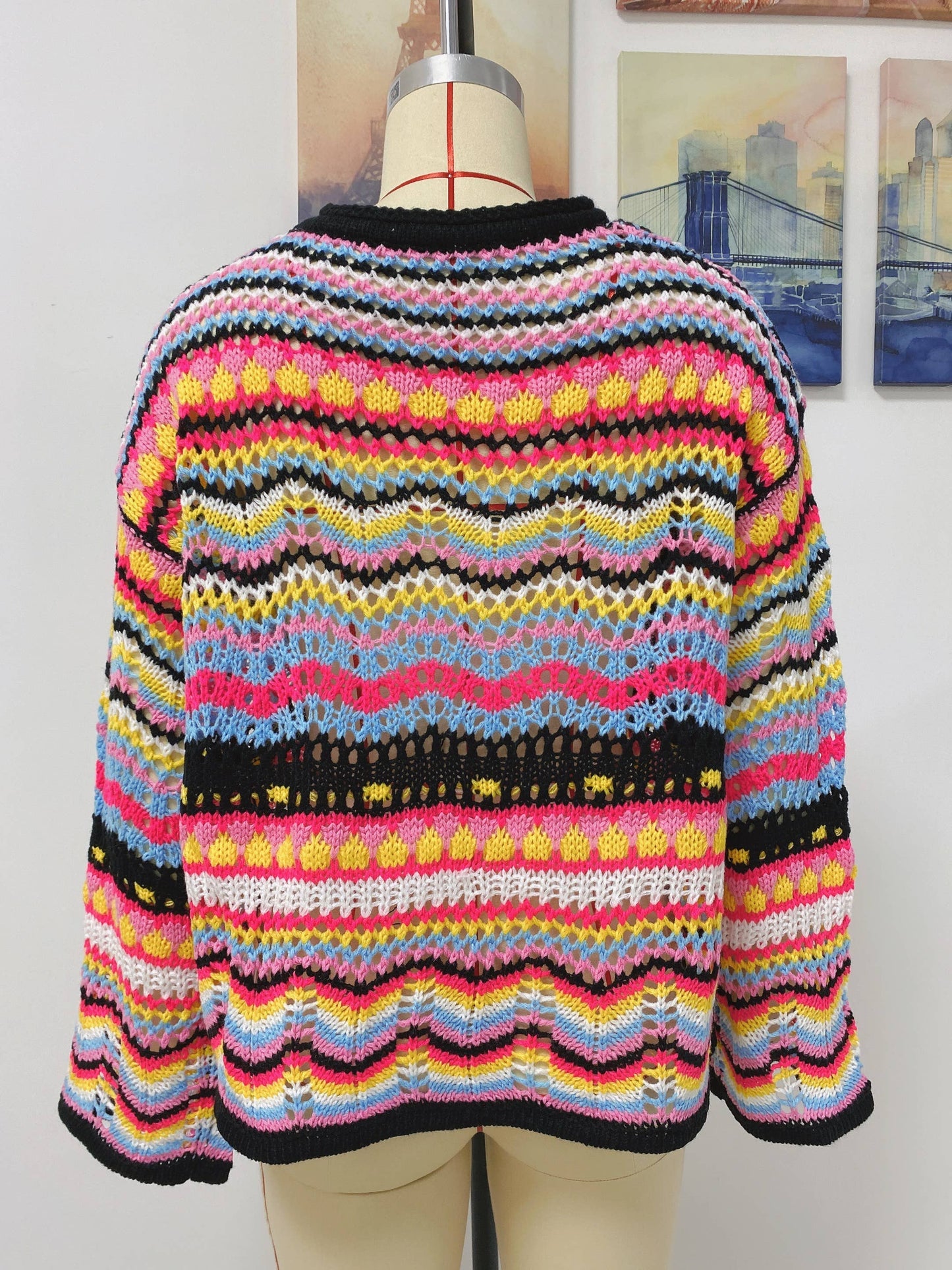 STRIPED CREW-NECK SWEATER IN ALTERNATE COLORS