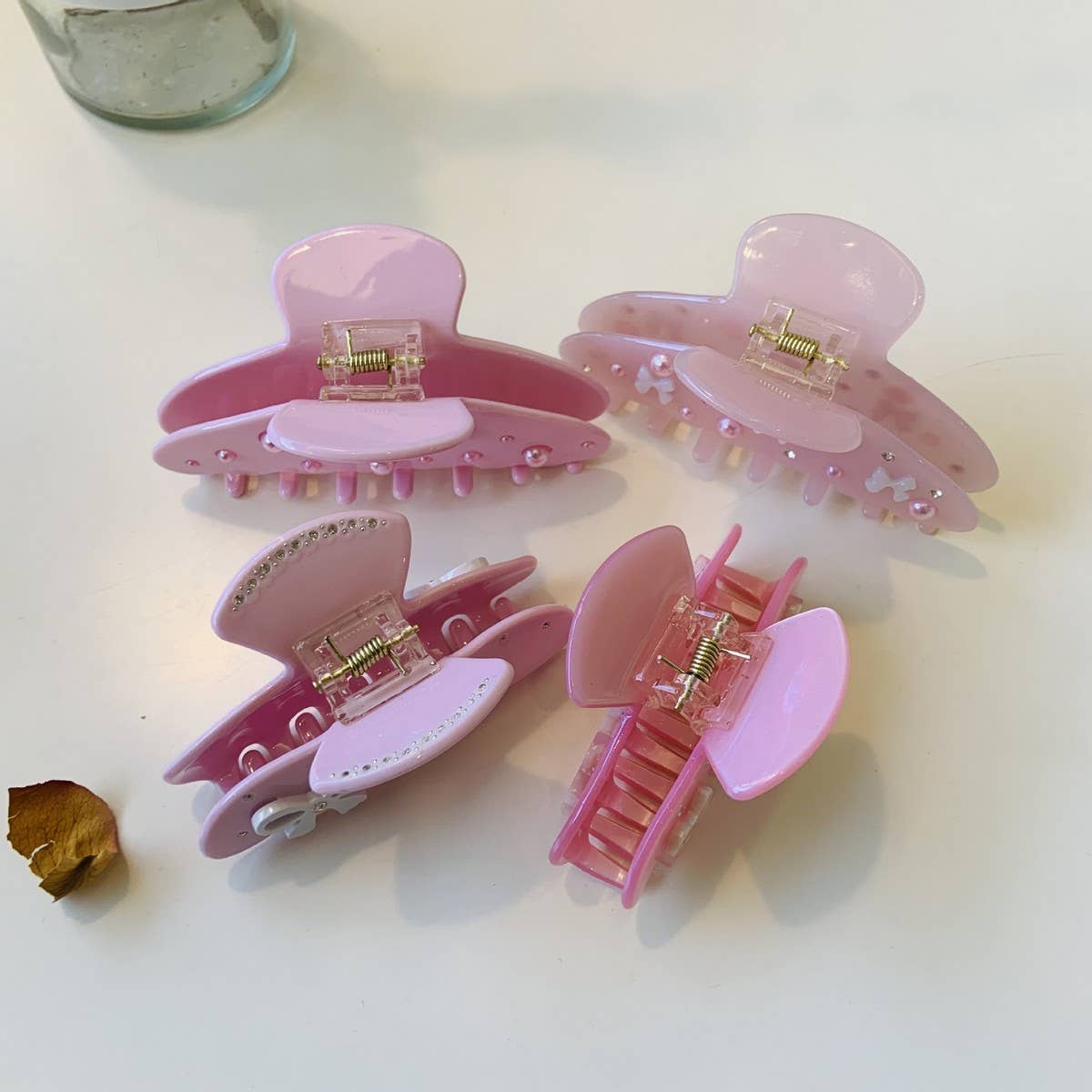 CWAHA4586_NEW STYLE SNOWFLAKE DIAMOND SIMPLE SWEET HAIRPIN