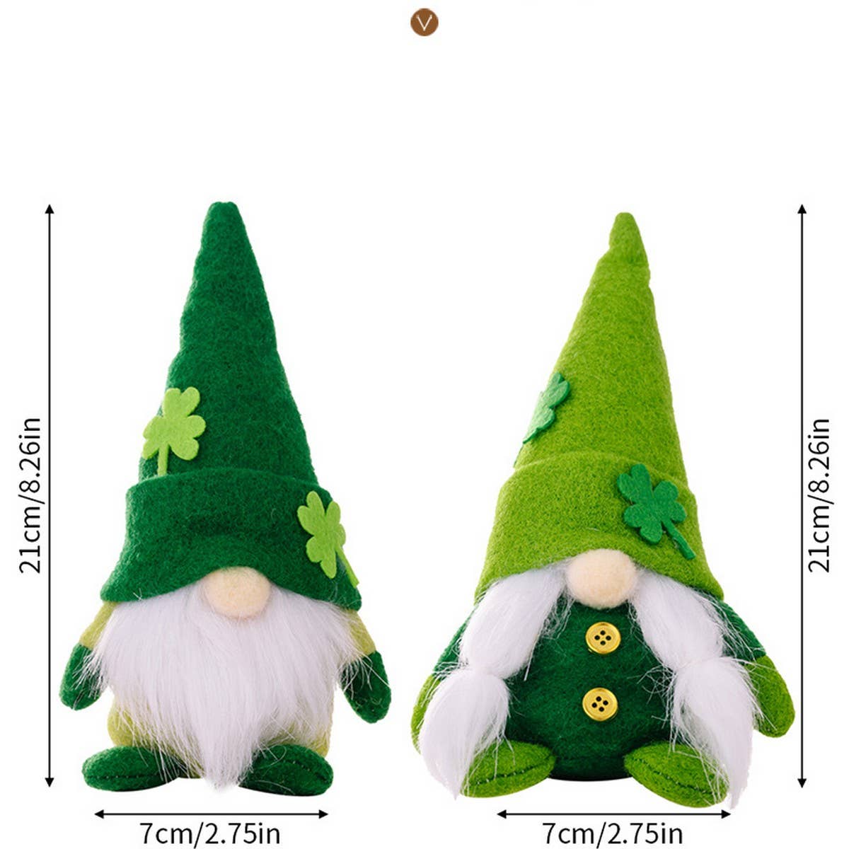 CWMM10348_ST. PATRICKS GNOME SHAMROCK DOLL DECORATION