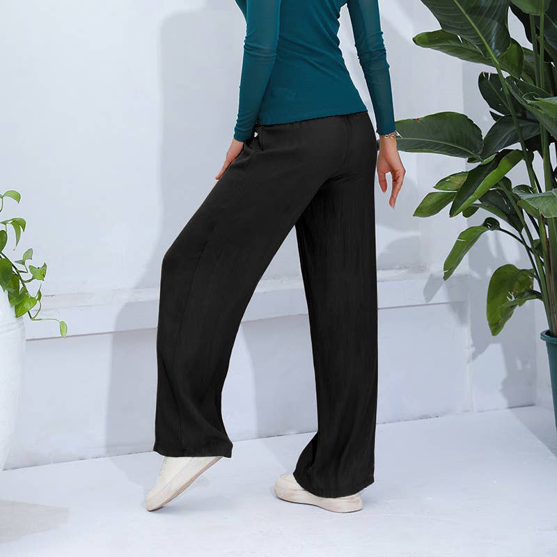 HIGH WAIST SINGLE BREASTED STRAIGHT LEG PANTS