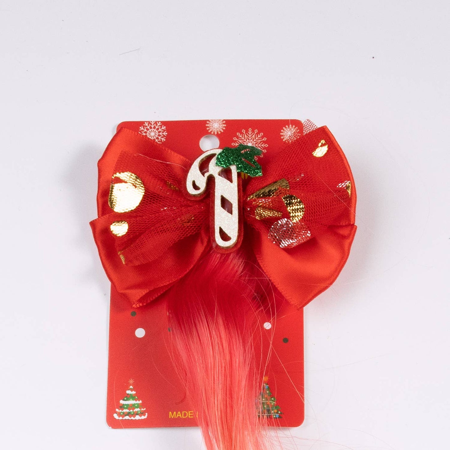 CHRISTMAS WIG SANTA CLAUS CHRISTMAS TREE BOW