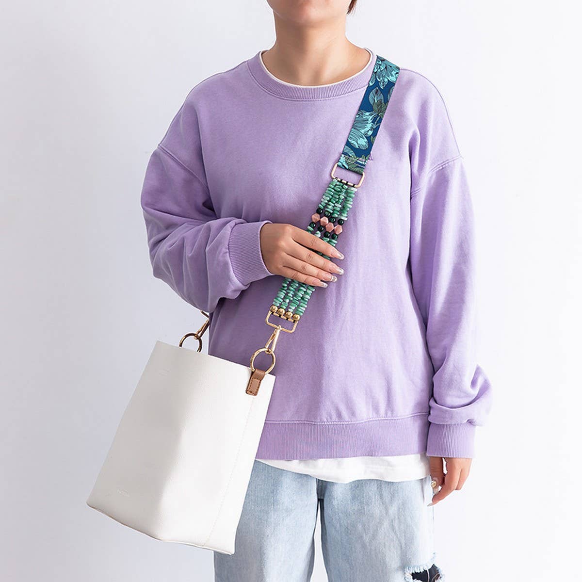 Irregular Acrylic Adjustable Boho Wide Bag Strap