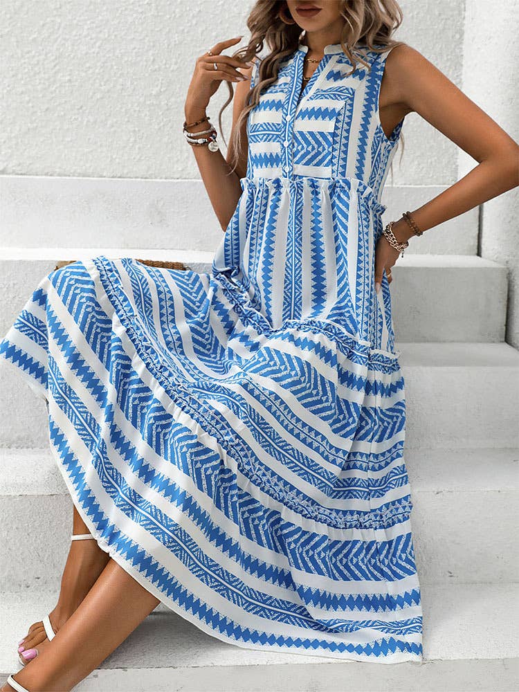 LONG BOHO VACATION DRESS