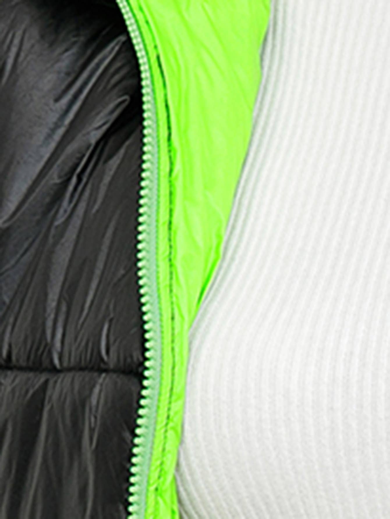 STANDING COLLAR ZIPPER SHORT PADDED JACKET VEST
