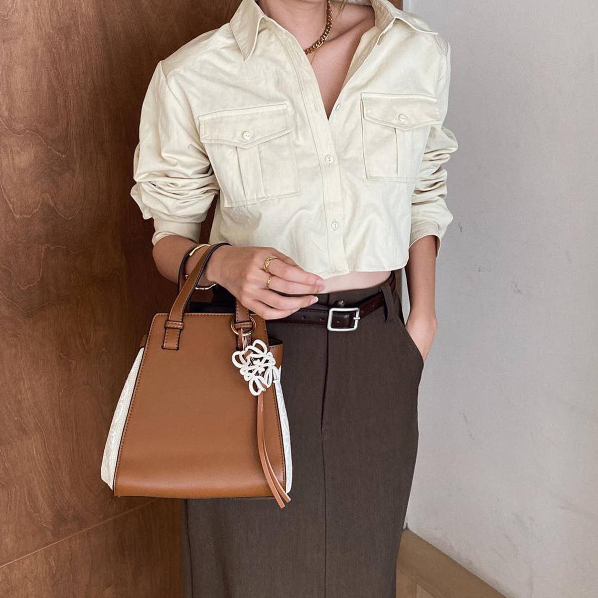 SIMPLE SPLICING CONTRASTING COLORS CROSSBODY BAG_CWAB1944